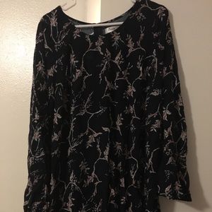 Knee length long bell sleeved dress